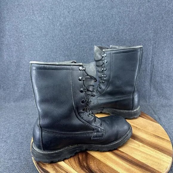 Vintage Men’s Military Boots 2-97 Insulated Black Leather Vibram Sole Size 9R