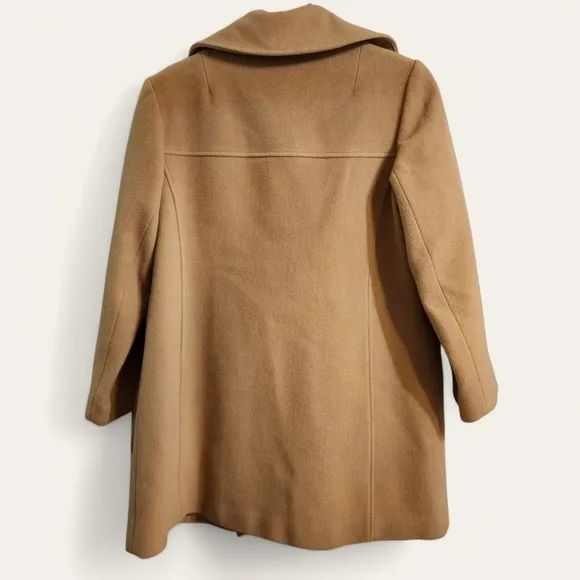 Vintage Montgomery Ward Tan Overcoat - Size 14