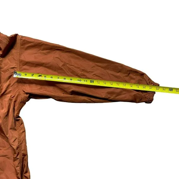 Vintage NAPAPIJRI Geographic‎ Hooded Pullover Orange Jacket 1/2 Zip Mens Small