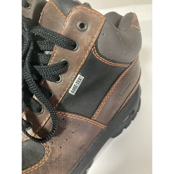 VINTAGE Nike ACG Gore-tex Air Max Boots Hiking Outdoor Brown Mens 5.5y