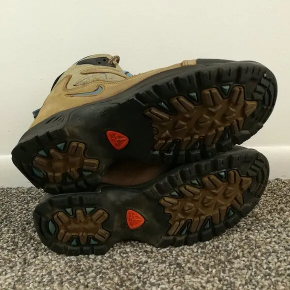 Vintage Nike Air ACG Hiking Trail Boots Leather Brown Womens 8.5 148053