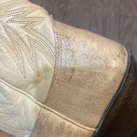 Vintage Nocona Western cowboy women leather boots Sz 8 D