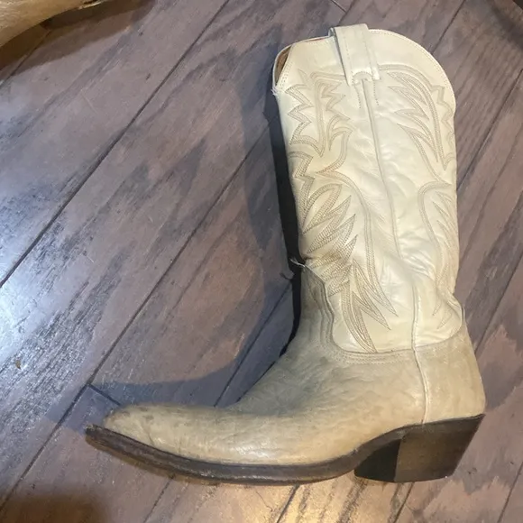 Vintage Nocona Western cowboy women leather boots Sz 8 D