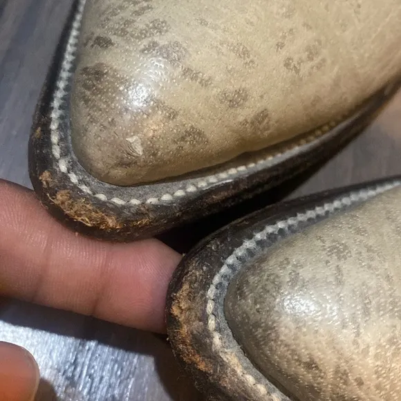 Vintage Nocona Western cowboy women leather boots Sz 8 D