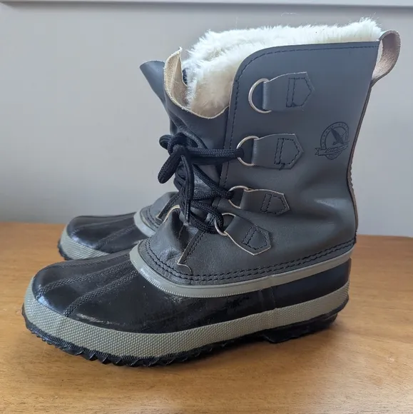 Vintage Sorel Grey Manitou Kaufman Winter Boots Canada