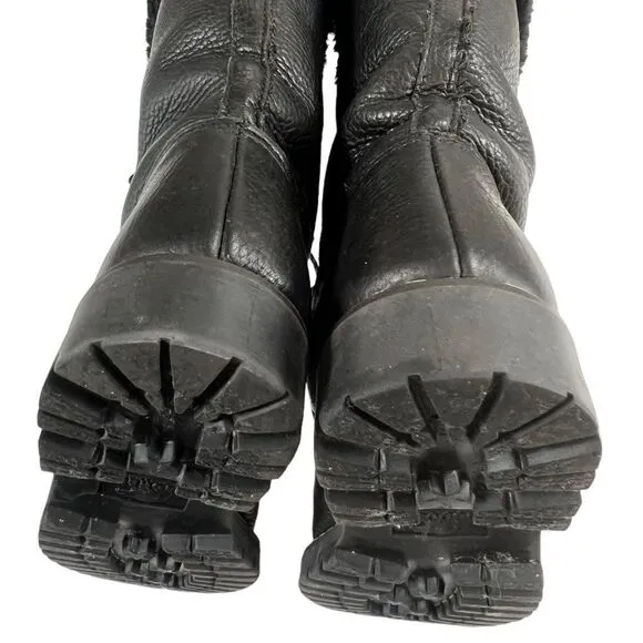 Vintage Sorel Made in Canada Leather Faux Fur Boots
