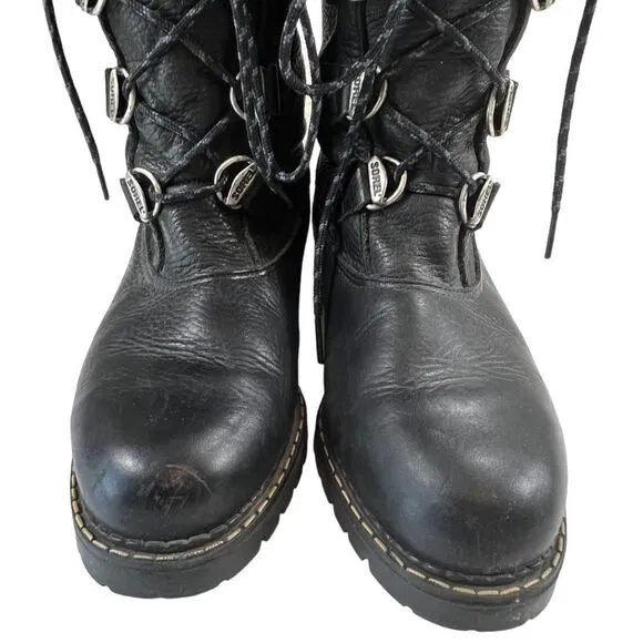 Vintage Sorel Made in Canada Leather Faux Fur Boots