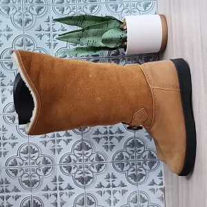 VINTAGE Sorel Women's Suede Virgin Wool Lined Insulated Winter Boots Camel Sz 7