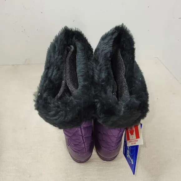 Vintage True North Boots Womens Sz 7 Purple Winter Snow NWT 90s Sherpa Faux Fur