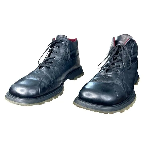 Vintage Y2K Bed Stu Men’s Black Leather Lace Up Chukka Boot Size 46 US 12