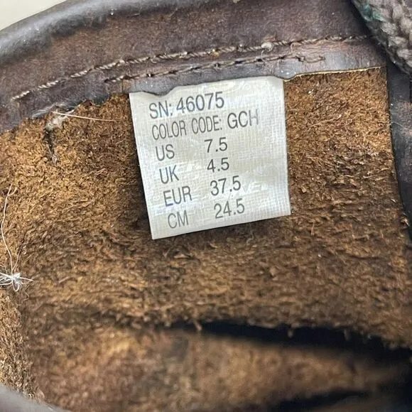 Vintage Y2K Skechers Leather Lace‎ Up Brown Combat Boots Womens 7.5