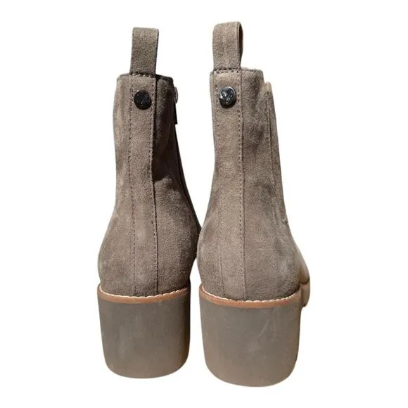 Vionic Aria Suede Wedge Ankle Boot Water Repellent NWOT Women size 9