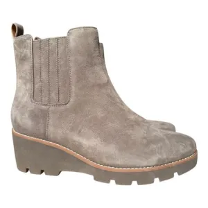 Vionic Aria Suede Wedge Ankle Boot Water Repellent NWOT Women size 9