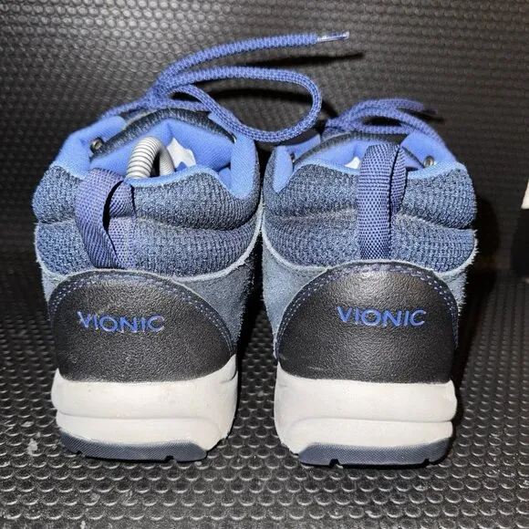 Vionic Cypress Navy Royal Blue Black Outdoor Hiking Boots Womens Size 8.5