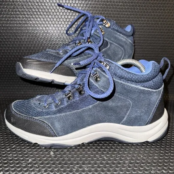 Vionic Cypress Navy Royal Blue Black Outdoor Hiking Boots Womens Size 8.5