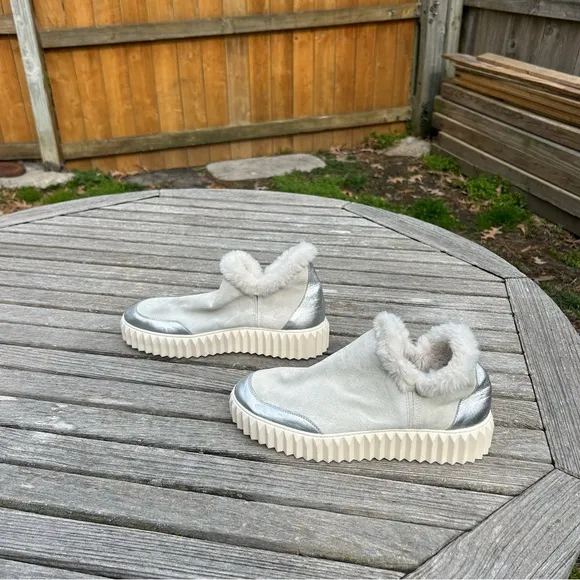 Voile Blanche Luna‎ Leather Fur Trim Sneaker Bootie Boots Size 40 / Size 8.5
