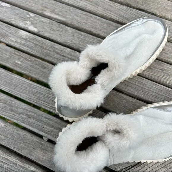 Voile Blanche Luna‎ Leather Fur Trim Sneaker Bootie Boots Size 40 / Size 8.5