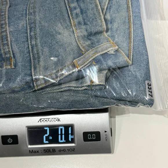 VTG 80s Don't Stop Jeans Womens Sz 11/12 Light Blue Black Leather Chaps Tapered