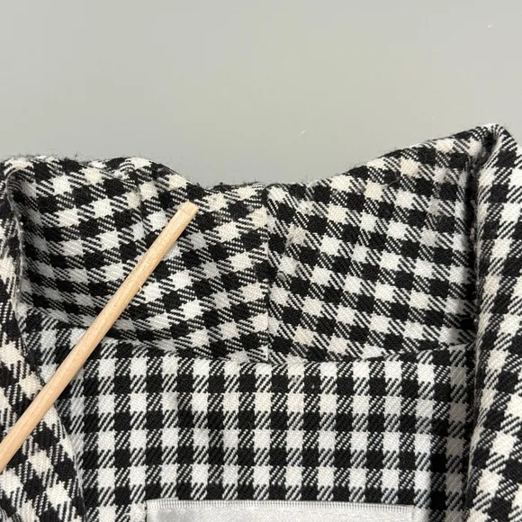 VTG 80s Double Breasted Coat Danny &amp; Nicole Womens Size 16 Black/White Checkered
