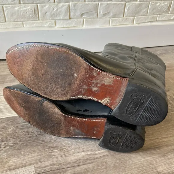 VTG '87' New Old Stock Justin Roper Cowboy Boots 3025 Gray Men 11D Made in USA
