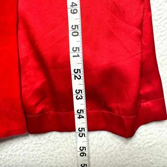 VTG 90s Victoria's Secret Robe Womens Size M/L Red Satin Velvet Long Silky Soft