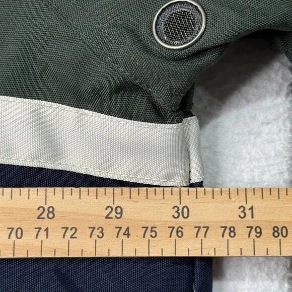 VTG Abercrombie &amp; Fitch Jacket Men Sz XL Green A-Tech 1/4 Zip Anorak Hooded Y2K