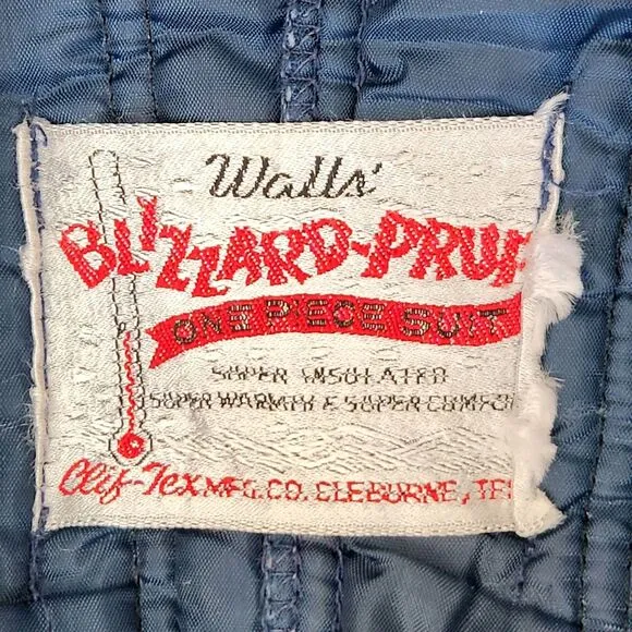 Vtg Blizzard Pruf by Walls One Piece Snowmobile Ski Suit‎ Small Outdoors Winter