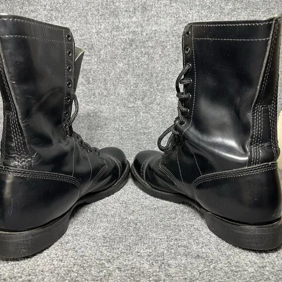 VTG Corcoran Men Black Leather Jump Boots Lace Up Punk Grunge Combat Size 11.5 E