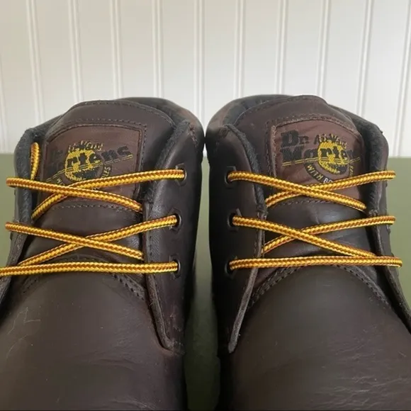 VTG England Made Dr Martens Ankle Boots #8057 in Brown Leather
