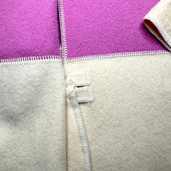 VTG Linda Lundstrom Sz M Laparka Oversized Wool Hooded Coat Canada Ivory Toggle