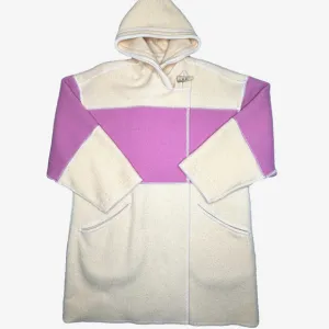 VTG Linda Lundstrom Sz M Laparka Oversized Wool Hooded Coat Canada Ivory Toggle