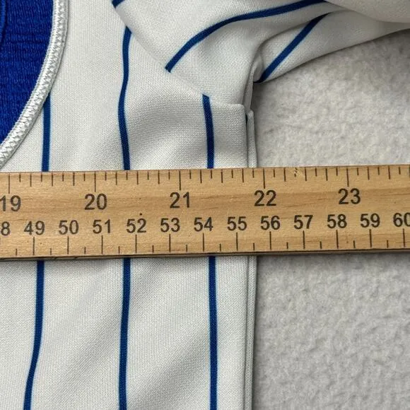 VTG Majestic MLB Jersey Chicago Cubs Pinstripe Ronnie Woo Woo Signed Autograph