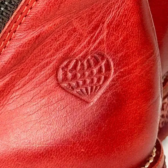 VTG Y2K TAKEME Booties Womens Size 7.5/38 Red Ankle Leather Boots Made in Spain