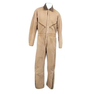 Walls Vintage Blizzard Pruf Coveralls Canvas Insulated Men's Tan Corduroy Collar