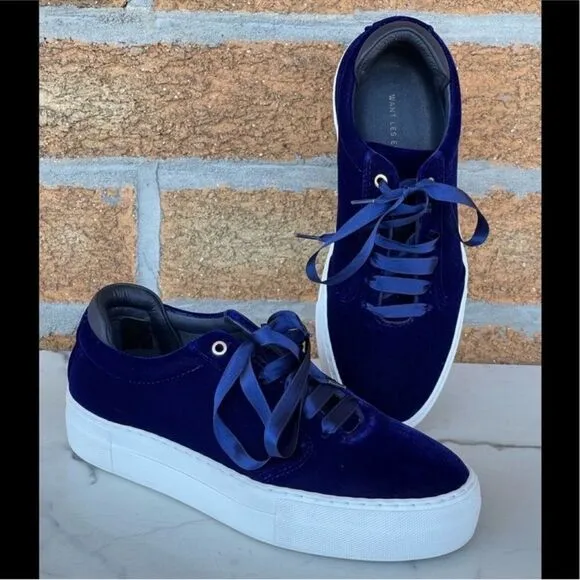 WANT Les Essentiels velvet sneakers sz 6