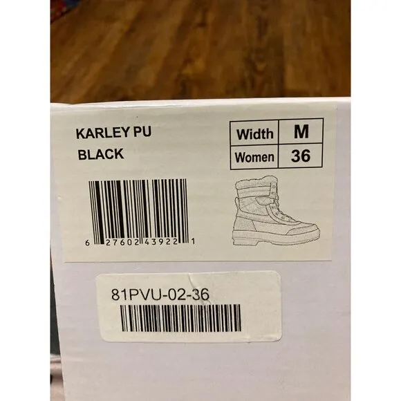 Waterproof Black Pajar Snow Boots for Women, Insulated Karley EU 36 US 5-5.5 New