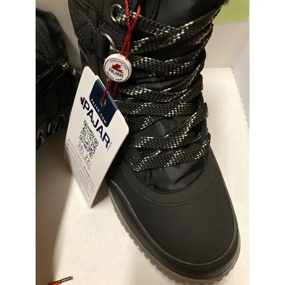 Waterproof Black Pajar Snow Boots for Women, Insulated Karley EU 36 US 5-5.5 New