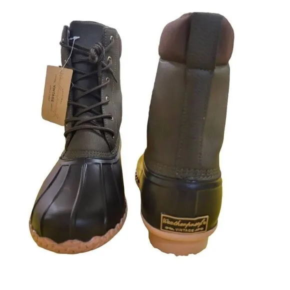 Weatherproof Vintage Men's Adam II Duck Boots Olive Brown Size 12M