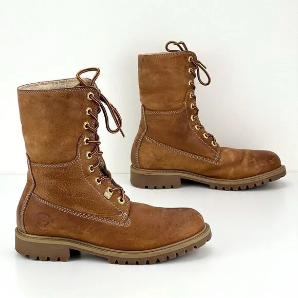 WEINBRENNER Suede Lace-Up Faux Fur Fall or Winter Boots Women Size 7