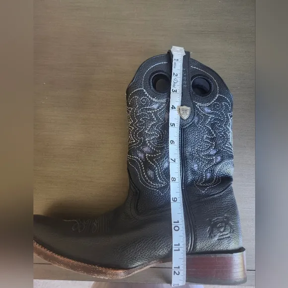 Wild West Black Leather Embroidered Cowboy Western Boots Men S 9EE