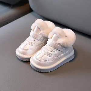 Winter Kids Shoes for Girls Snow Boots Soft Bottom Plush Children Boys Cotton Shoes Baby