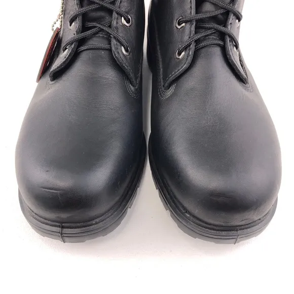 Wolverine Black Leather Steel Toe Work Boots 11W