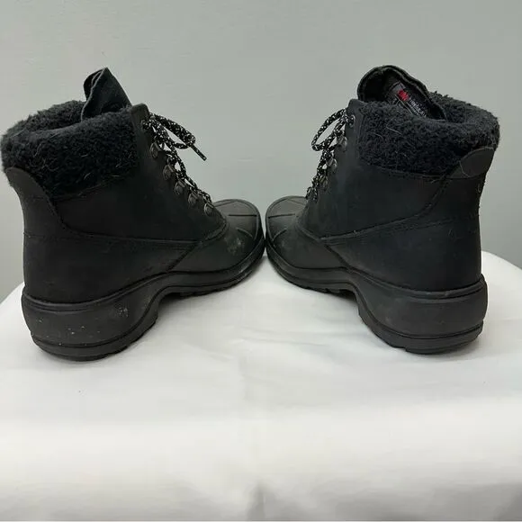 Wolverine EPX water resistant black leather winter work boots women's 10.