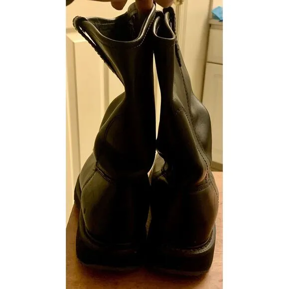 Wolverine Men Wellington Work Farm Ranch Boots Black Leather Hard Toe Sz 10.5 EW