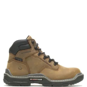 Wolverine Mens Raider DuraShocks Waterproof CarbonMax 6&quot; Brown Boots (NWT)