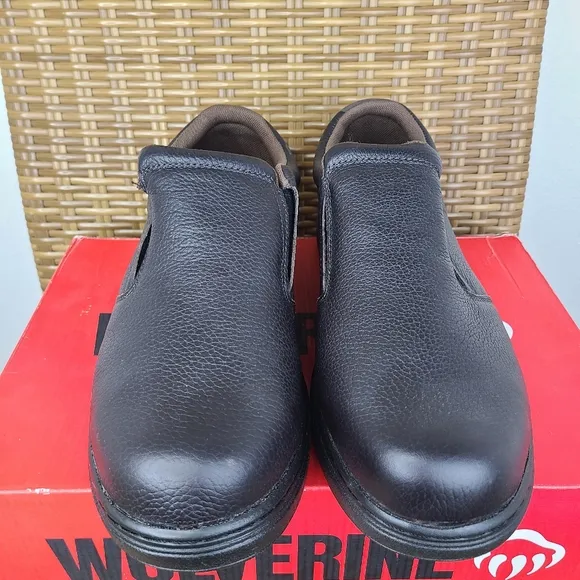 Wolverine Shoes Loafers Slip-On Brown Leather Steel Toe Men's Size 11