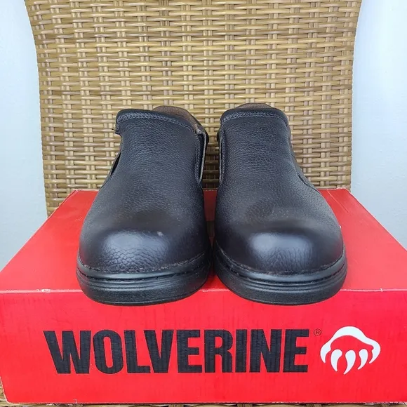 Wolverine Shoes Loafers Slip-On Brown Leather Steel Toe Men's Size 11
