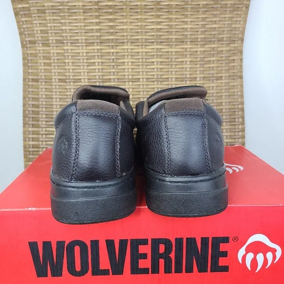 Wolverine Shoes Loafers Slip-On Brown Leather Steel Toe Men's Size 11