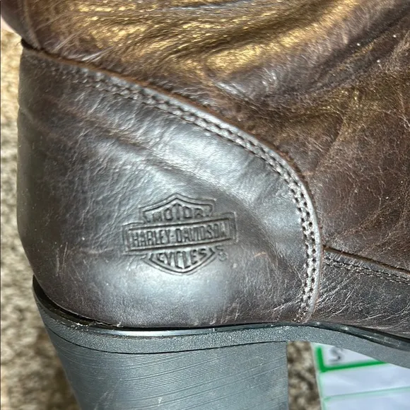 Woman’s size 9. Brown Leather Boots. Harley Davidson.