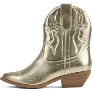 Women Cowgirl Cowboy Western Stitched Ankle Boots Pointed Toe